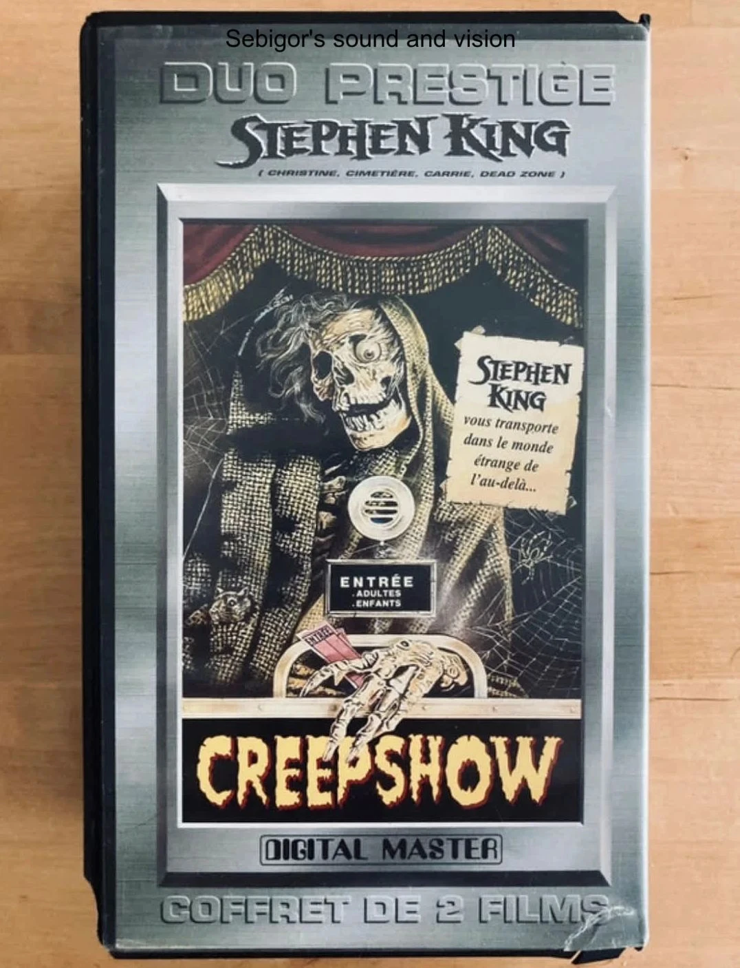Coffret VHS Creepshow 1 et 2 Stephen King édition collector.